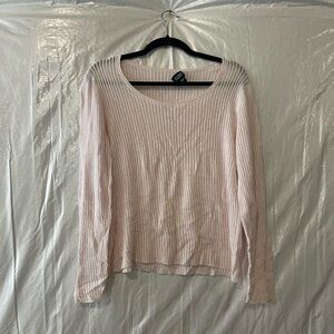 Eileen Fisher Pink Cotton Sheer Sweater Size Large